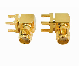 Rf Coaxial Connector PCB Panel Edge Mount Sma Female jack right angle Coaxial Connector