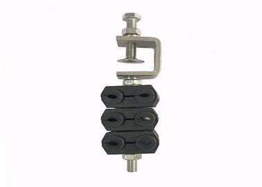Through Type Feeder Cable Clamp , Site Installation Fiber Cable Clamp  For 7 - 9mm Cables