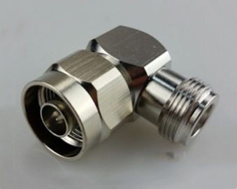 Silver Plating RF Coaxial Connector N Male to N Female Right Angle Adapter