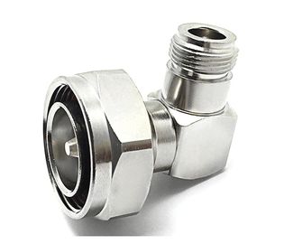 7/16 DIN Male To N Female Right Angle Coaxial Cable Connector 2500V Rms Dielectric Strength